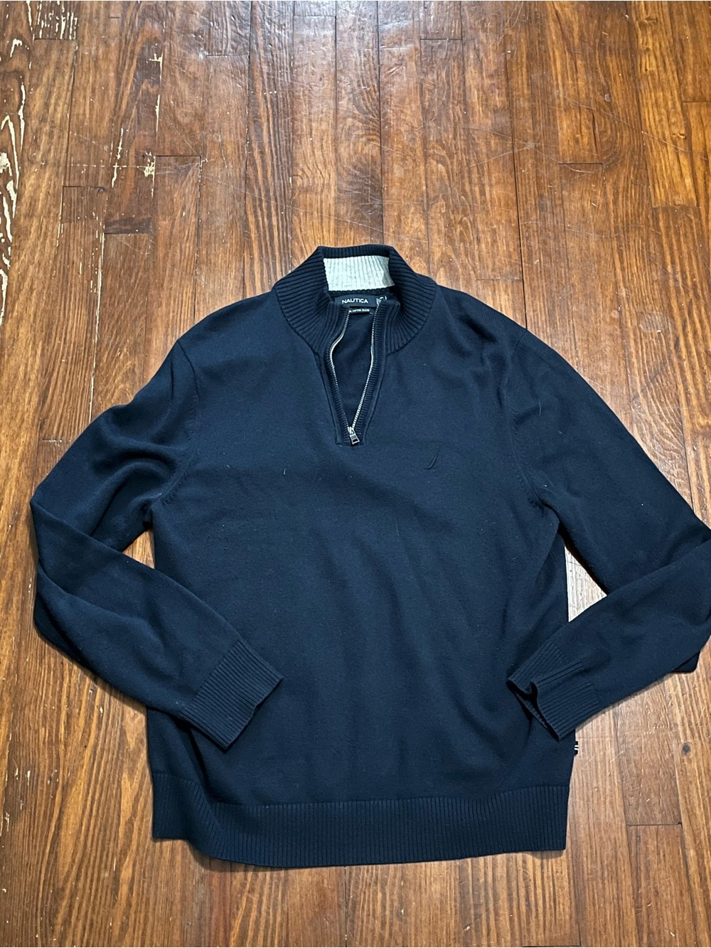 Nautica Men's Navy Quarter-Zip Sweater